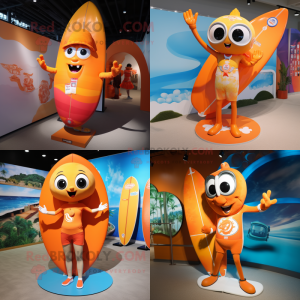 Orange surfbrætmaskot...