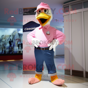 Pink Goose maskot...