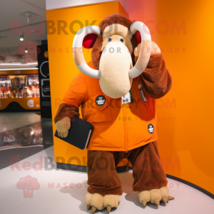 Oransje Mammoth maskot...