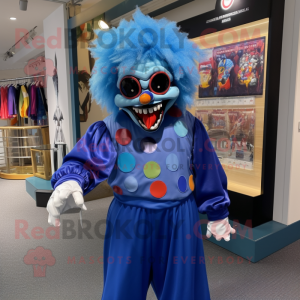 Blue Evil Clown mascotte...