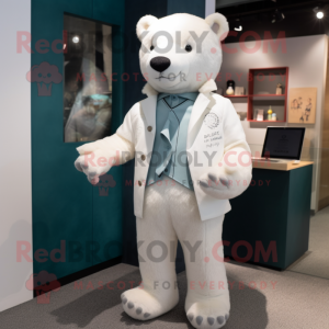 White Bear maskot kostyme...