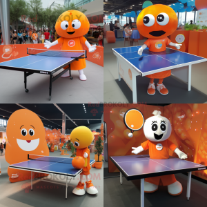 Oransje bordtennisbord...