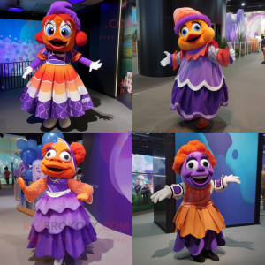 Purple Clown Fish maskot...