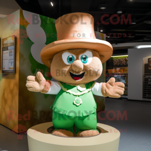 Tan Leprechaun Hat mascotte...