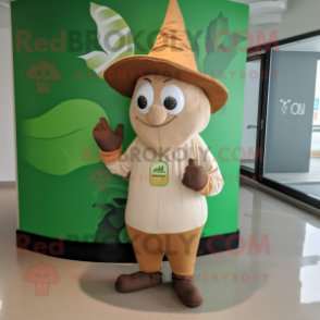 Tan Leprechaun Hat mascot costume character dressed with a Bikini and Beanies