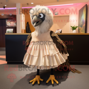 Beige Haast S Eagle maskot...