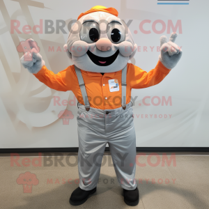 Silver Orange maskot kostym...