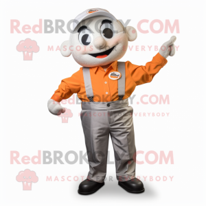 Silver Orange maskot kostym...