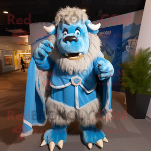 Sky Blue Bison mascotte...