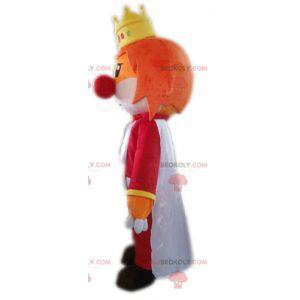 King mascot with a crown and a clown nose - Redbrokoly.com