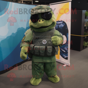 Green Navy Seal mascotte...