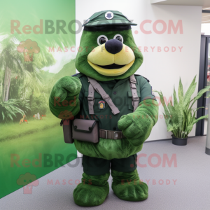 Green Navy Seal mascotte...