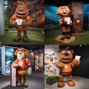 Rust Love Letter mascot costume character dressed with a Rugby Shirt and Cufflinks