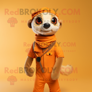 Oranje Meerkat mascotte...