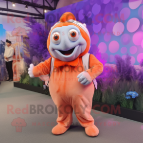 Clown Fish mascot costume character dressed with a Mom Jeans and Hat pins -  Mascot Costumes -  Sizes L (175-180CM)