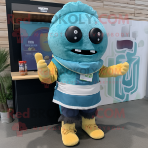 Cyan Tacos mascotte kostuum...