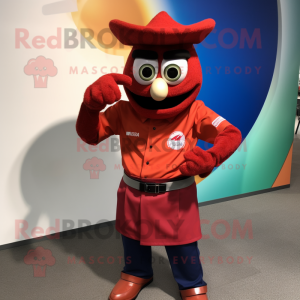 Roter Fajitas Maskottchen...