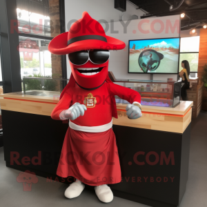 Rød Fajitas maskot kostume...