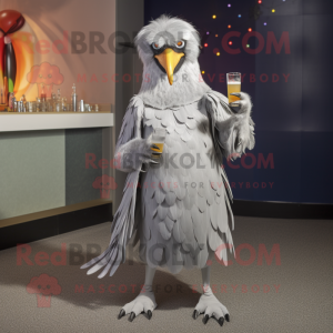 Silver Eagle maskot kostym...