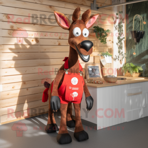 Rood Okapi mascotte kostuum...