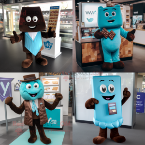 Cyan Chocolate Bars maskot...