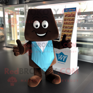 Cyan Chocolate Bars maskot...