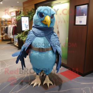 Sky Blue Hawk Maskottchen...