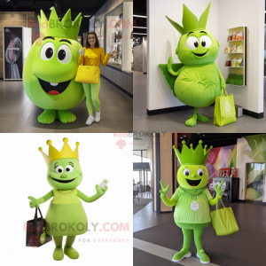 Lime Green Queen mascotte...