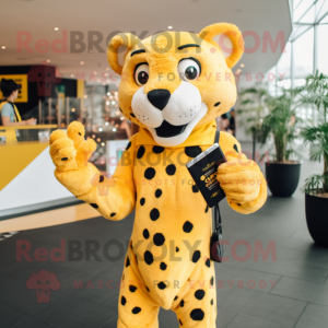 Gelber Gepard Maskottchen...