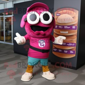 Magenta Bagels maskot drakt...