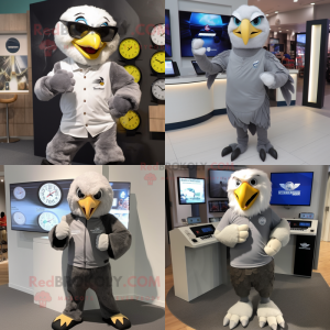 Gray Eagle maskot kostume...