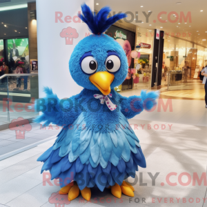 Blå kylling maskot kostume...