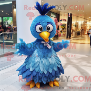 Blue Chicken mascot costume...