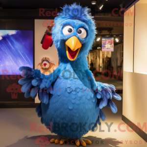 Blaues Huhn Maskottchen...