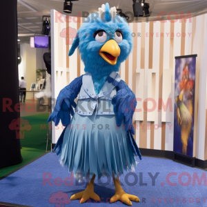 Blaues Huhn Maskottchen...