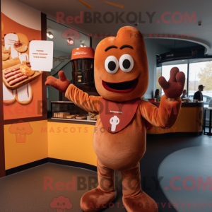 Brown Currywurst mascot...