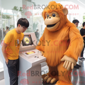 Guld Orangutang maskot...