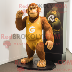 Gold Orangutan mascot...