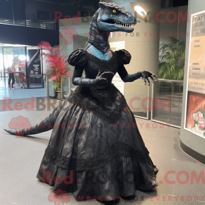 Black Allosaurus mascot...