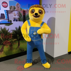 Yellow Sloth mascot costume...