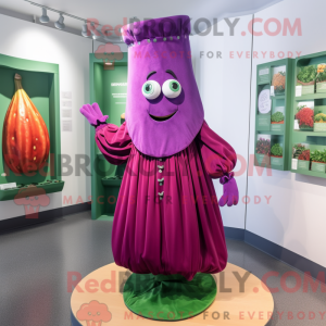 Magenta Cucumber mascot...