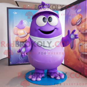 Purple Gyro mascot costume...