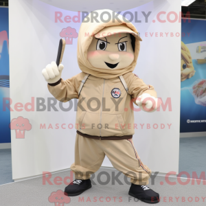 Beige Knife Thrower maskot...