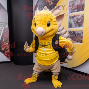 Yellow Armadillo mascot...