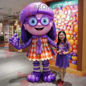 Lilla Candy maskot kostume...