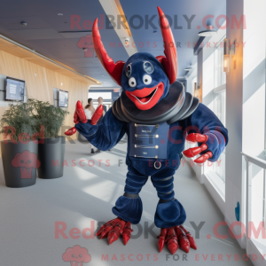Navy Lobster maskot kostume...