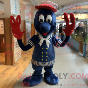 Navy Lobster mascot costume...