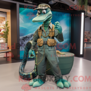 Cyan Anaconda mask drakt...