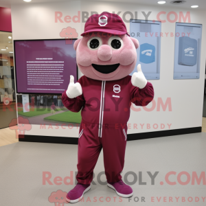 Maroon Pink mascottekostuum...