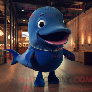 Navy Blue Whale maskot...